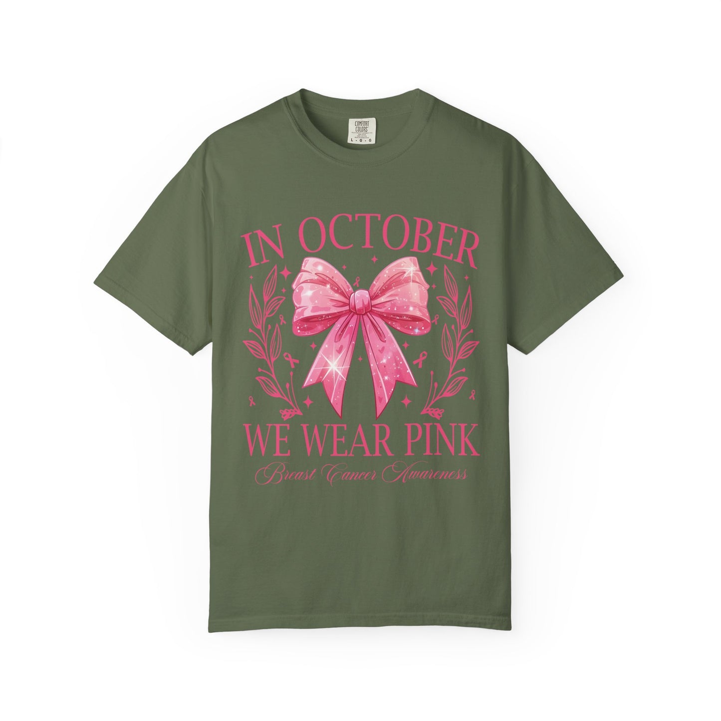 Coquette Bow Breast Cancer Awareness T-Shirt