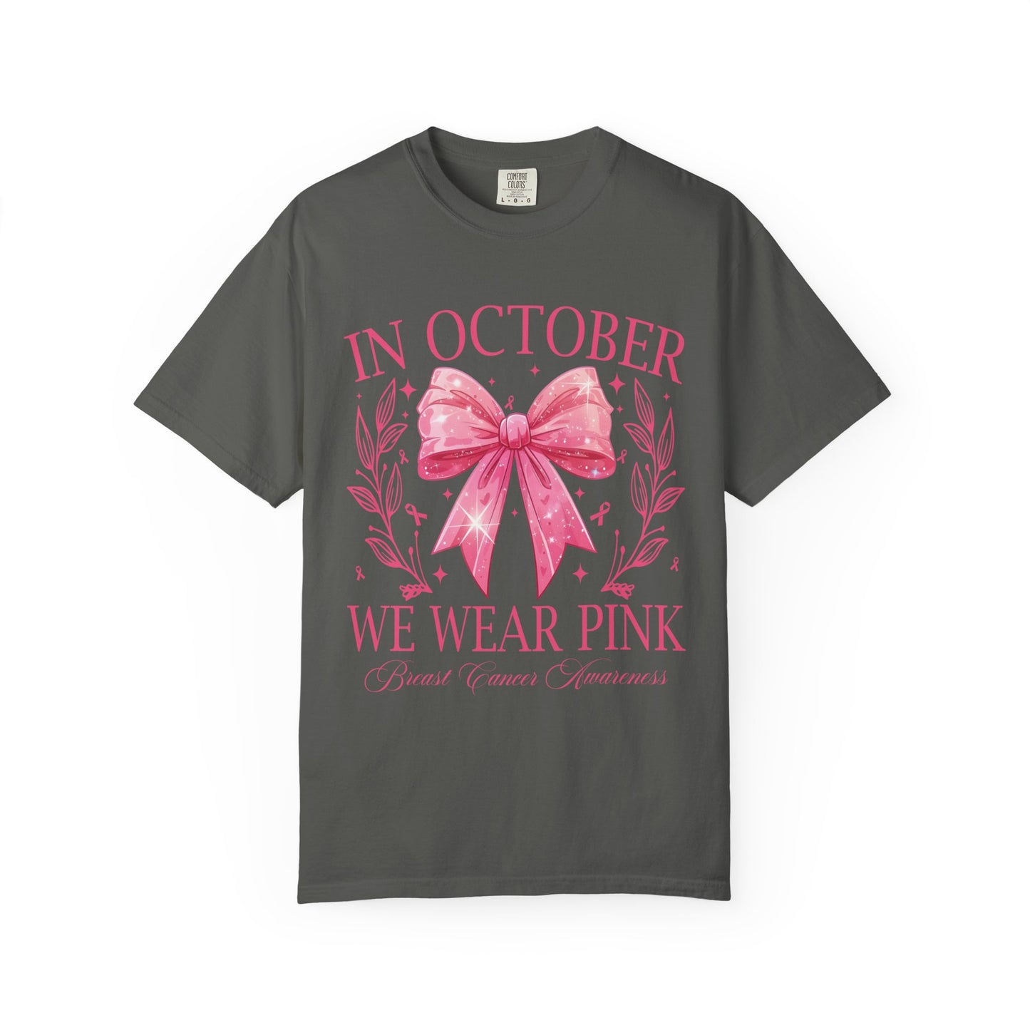 Coquette Bow Breast Cancer Awareness T-Shirt
