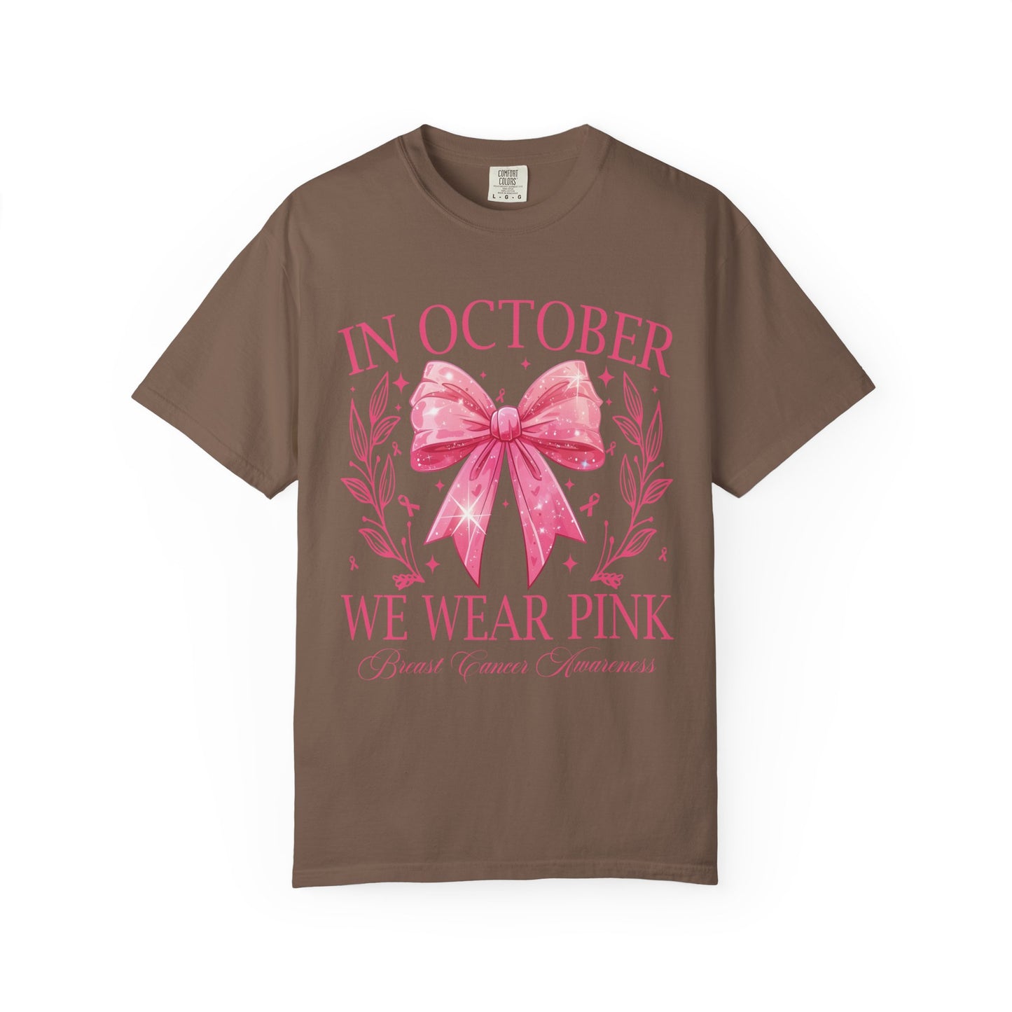 Coquette Bow Breast Cancer Awareness T-Shirt