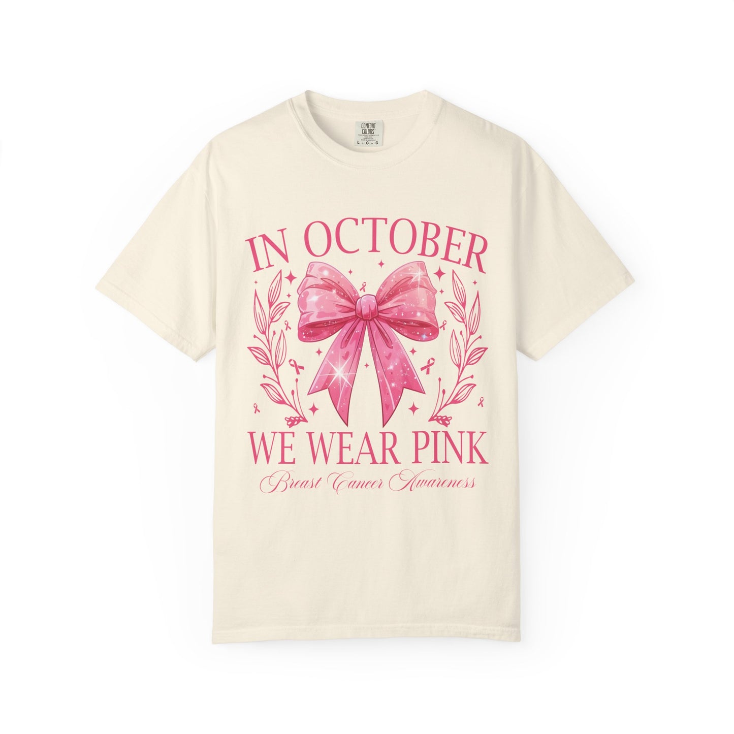 Coquette Bow Breast Cancer Awareness T-Shirt