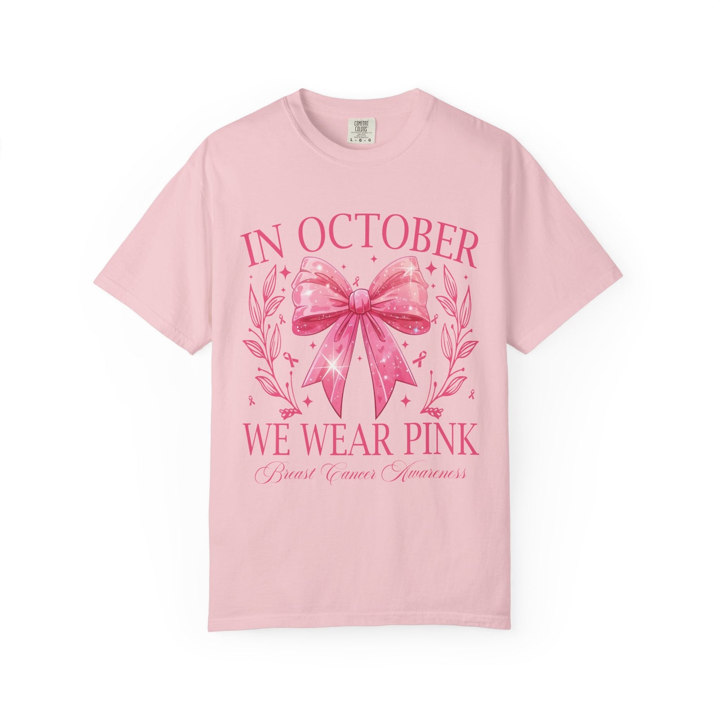 Coquette Bow Breast Cancer Awareness T-Shirt