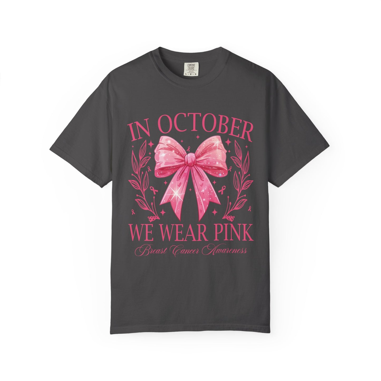 Coquette Bow Breast Cancer Awareness T-Shirt