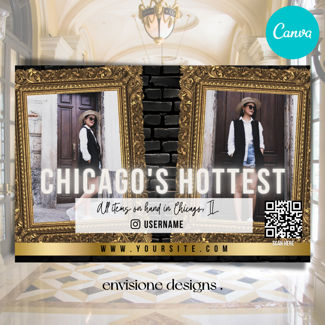 Gold Frame Flyer Template