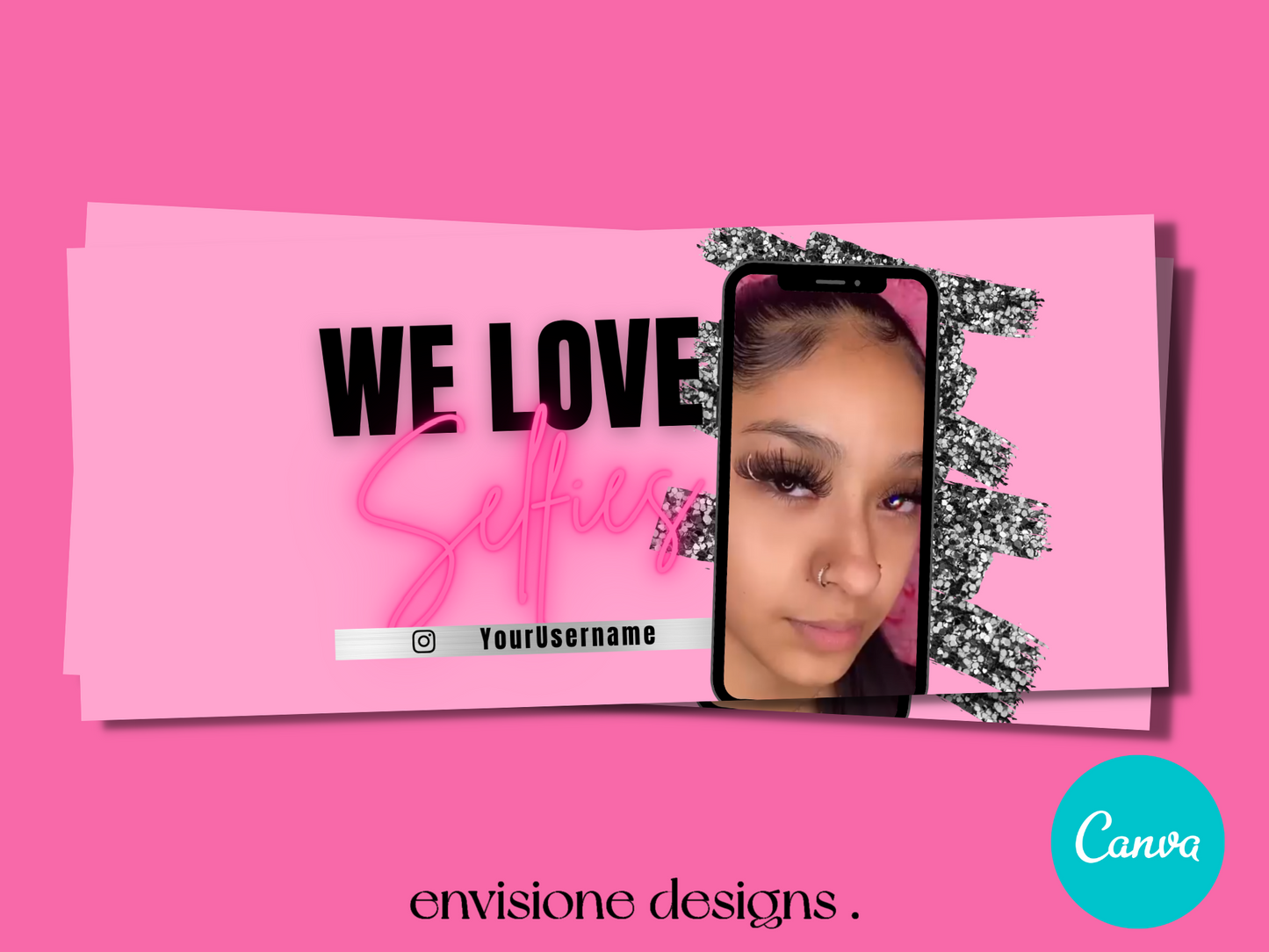 Pink Selfie Banner
