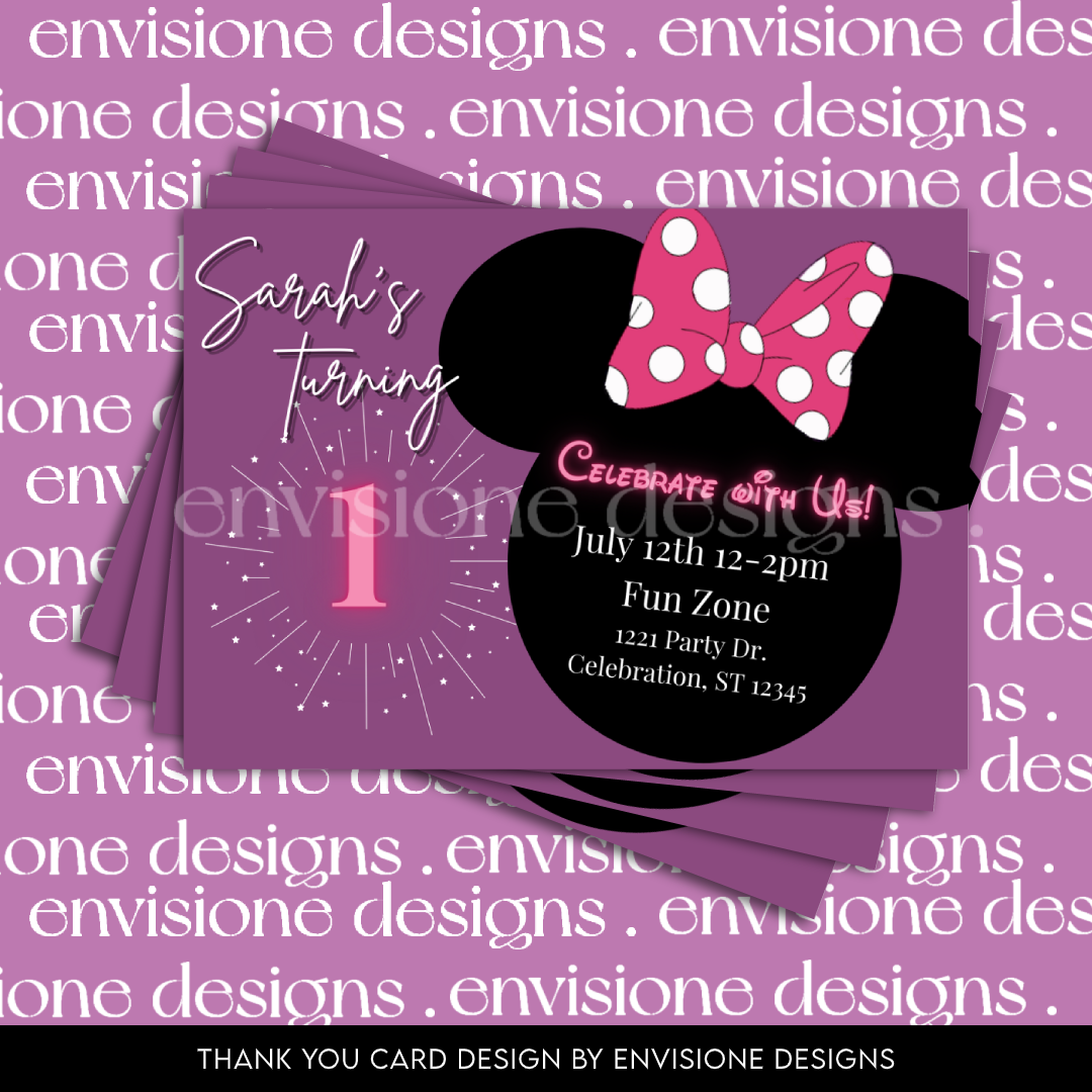 Minnie Inspired Invite Template