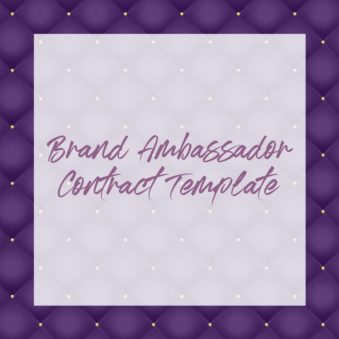 Brand Ambassador Contract Template - Sign Templates