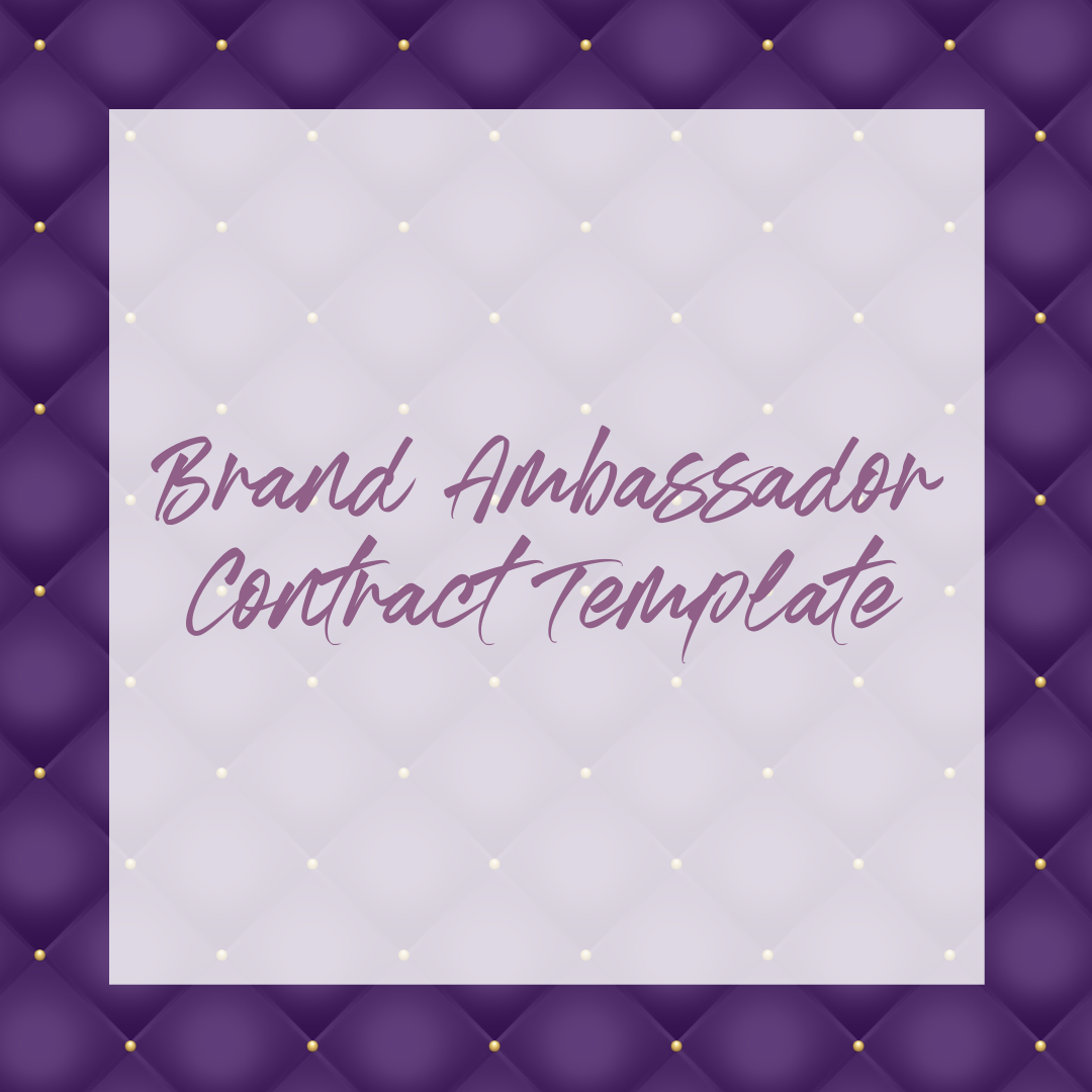 Ambassador Contract Template