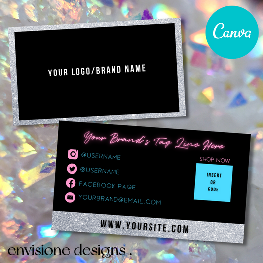 Glitter Business Card Template