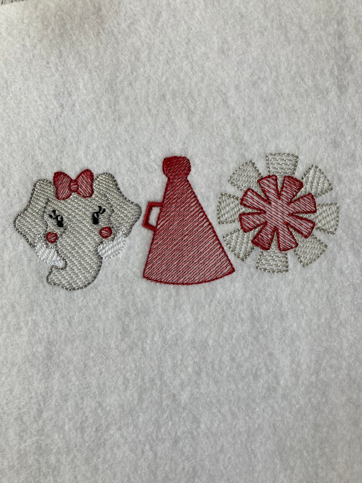 Bama Cheer Sketch Embroidered Tee